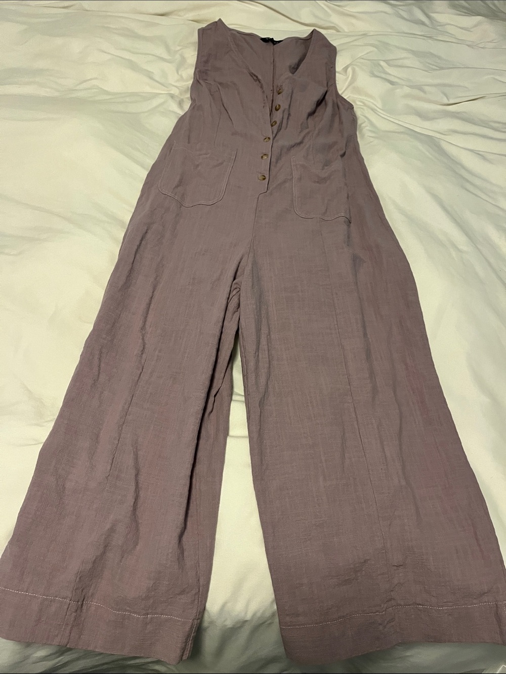 Sleeveless Wide-Leg Jumpsuit in Dusty purple